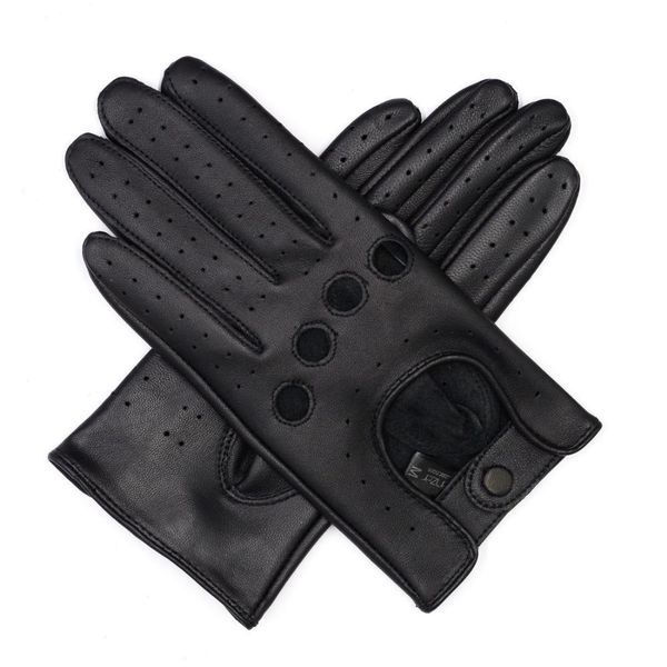 

harssidanzar womens touchscreen luxury italian lambskin deerskin leather driving gloves unlined vintage finished, Blue;gray