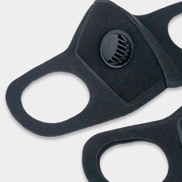 

black anti dust face mask with valve pm2.5 breathing filters protective mouth cotton masks respirator washable reusable individual lykli