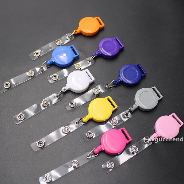 

abs retractable lanyard id card badge holder reels with clip keep key cell phone safe protable name tag card badge holder bh2526 cy