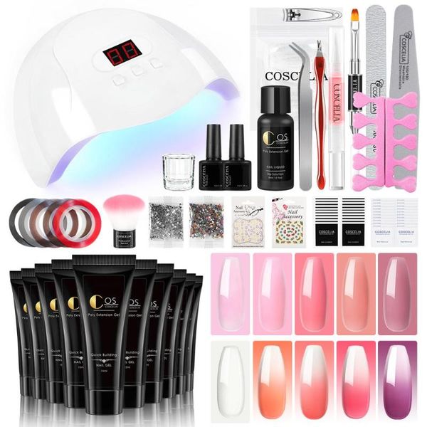 

2020 coscelia temperature colors set soak off nail polish thermal change gel extension quick building for manicure art