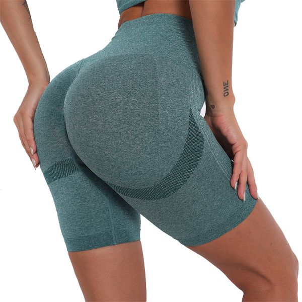 

energy seamless shorts women high waist fitness workout yoga shorts push up hip super stretchy sports running gym women, White;red