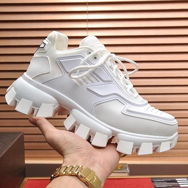 

lightweight cloudbust thunder knit sneakers men 's shoes with origin box outdoor walking casual breathable low lace -up sports men, Black