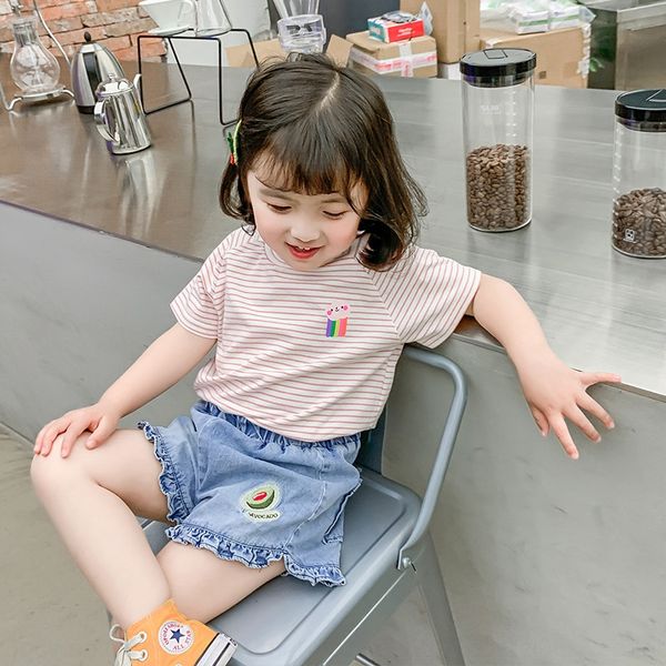 

girls pants little girl and shorts and jeans shorts thin western style baby girl summer baby avocado jeans, Blue