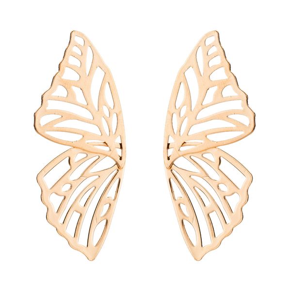 

exaggerated hollow butterfly alloy earrings simple women's earrings bohemia, Golden