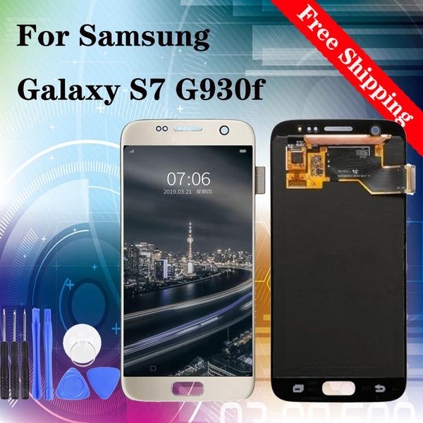 

совершенно новый для samsung galaxy s7 жк-дисплей с сенсорным экраном дигитайзер ассамблеи g930 g930f бесплатной доставкой