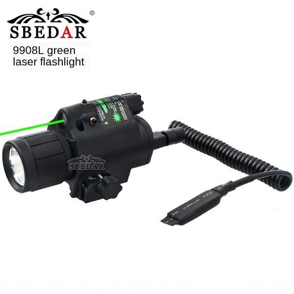 

outdoor tactics multi-functional led strong light flashlight green laser integrated lower hanging flashlight