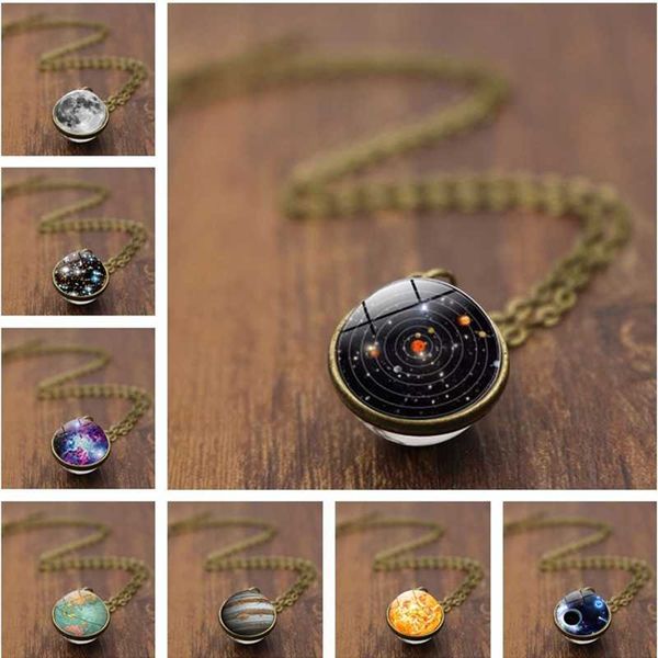 

1pc 16mm car decoration accessories gifts solar system earth double-sided glass star exquisite fantasy starry sky ornament