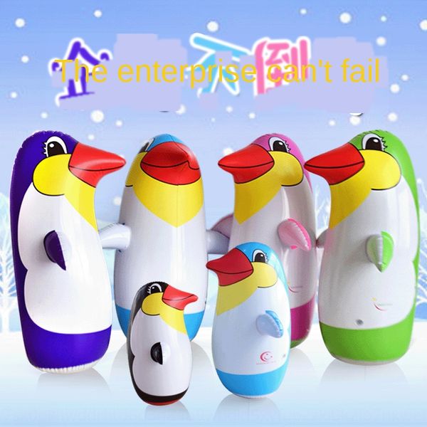 

new penguin children's pvc inflatable cartoon new penguin children's pvc tumbler inflatable toy tumbler cartoon toy