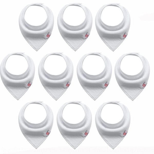 

new cotton 10 pack double-layer solid color style new bib baby bib ins baby triangular binder bibs