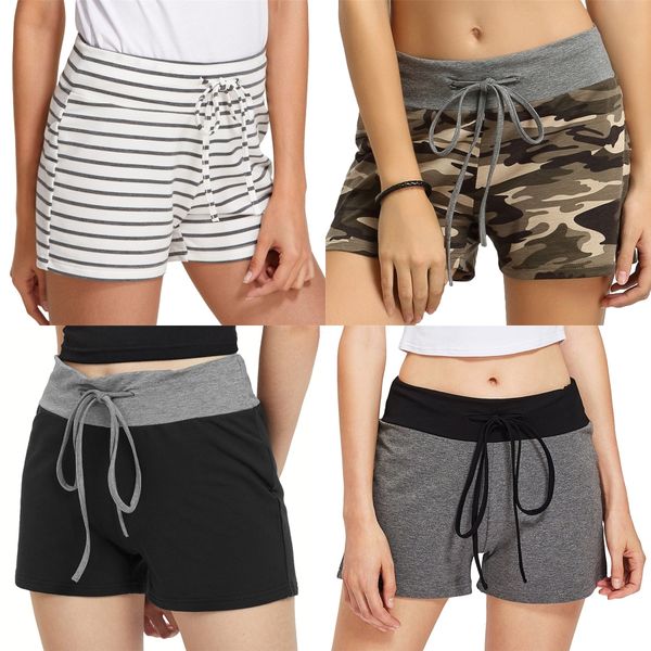 

new 2020 women shorts summer silk slim beach casual white egde shorts 5151, White;black