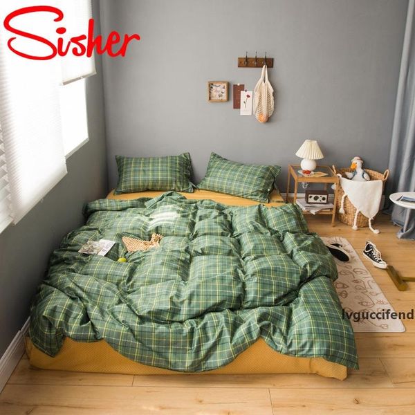 

modern plaid print cotton bedding set nordic brief duvet cover sets single  size bed linen sheet quilt covers bedclothes