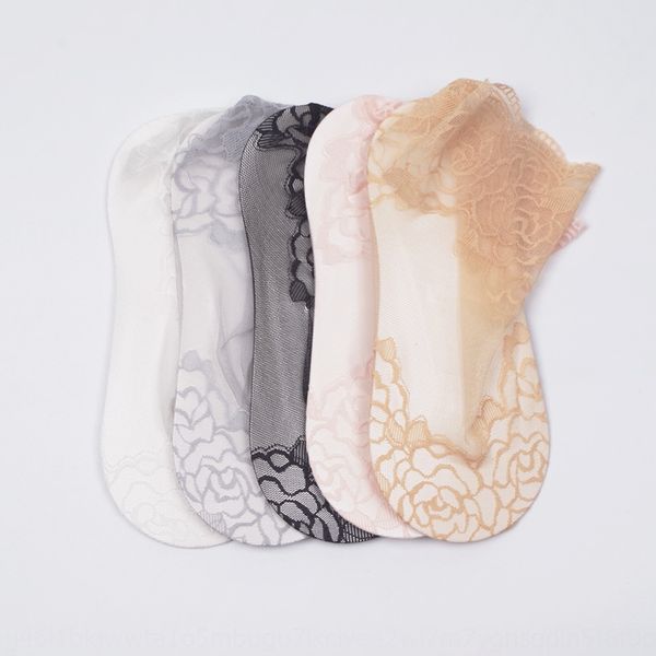 

2020 summer new mid-barrel lace boat boat lace flower candy color socks stacked socks, Pink;yellow