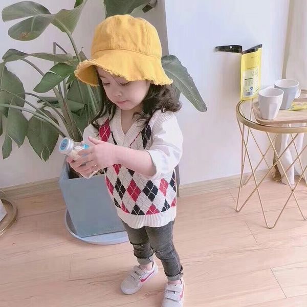 

harajuku japanese style korean solid color children denim fisherman hat children baby boys girls fashion caps, Slivery;white