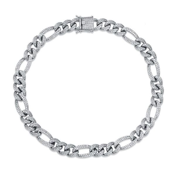 

new bling bling 10 mm women's neck chain clavicle chain simple jewelry with zircon hip-hop necklace, Black