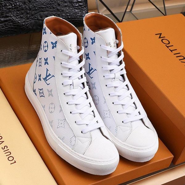 

tattoo sneaker boot mens shoes outdoor walking breathable footwears luxury high plus size men shoes scarpe da uomo di lusso, Black