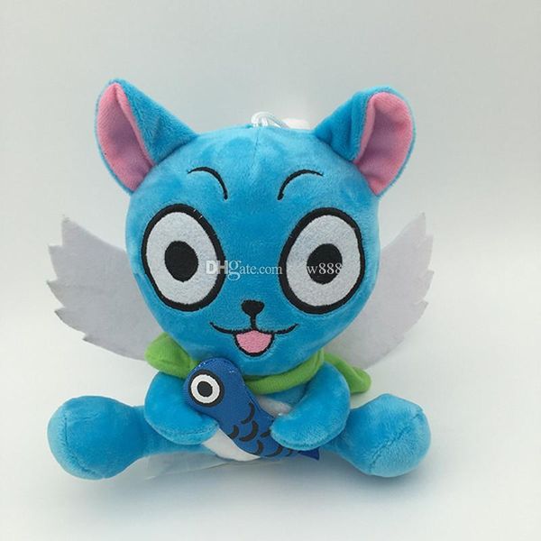 

100% cotton 7" 18cm fairy tail happy wish fish plush toy for child holiday gifts wholesale