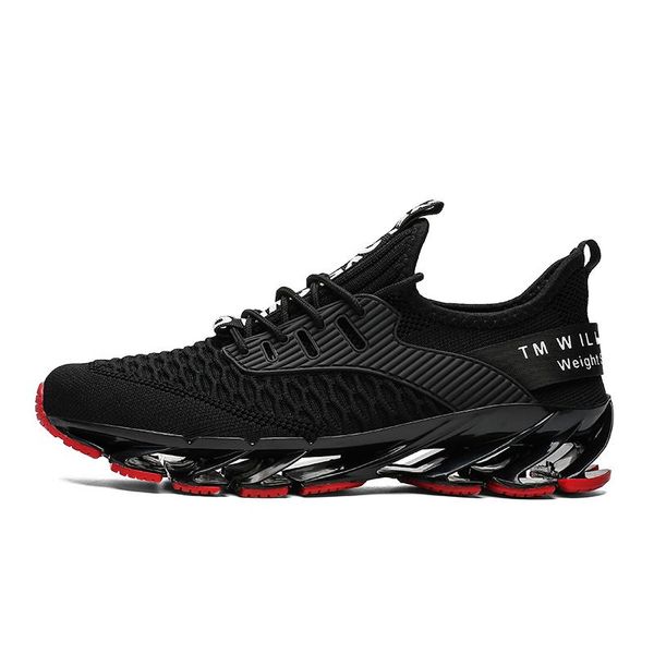 

custom oem tennis shoe safety light up leather trainers casual sport shoes men sneakers fashion comfortable shoes for running, Black