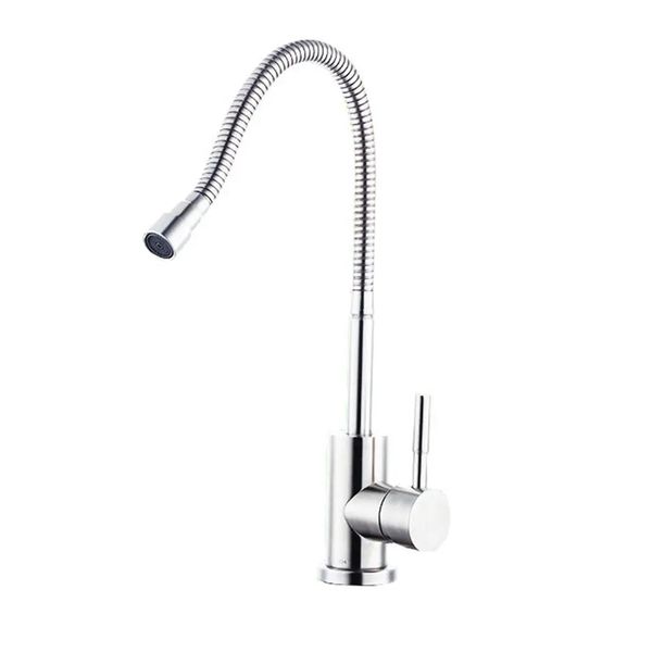 

stainless steel kitchen sink faucet modern chrome basin single lever tap
