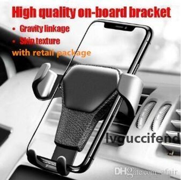 

universal car phone holder air vent mount stand for phone in car no magnetic mobile phone gravity stand holderes with retail package dhl