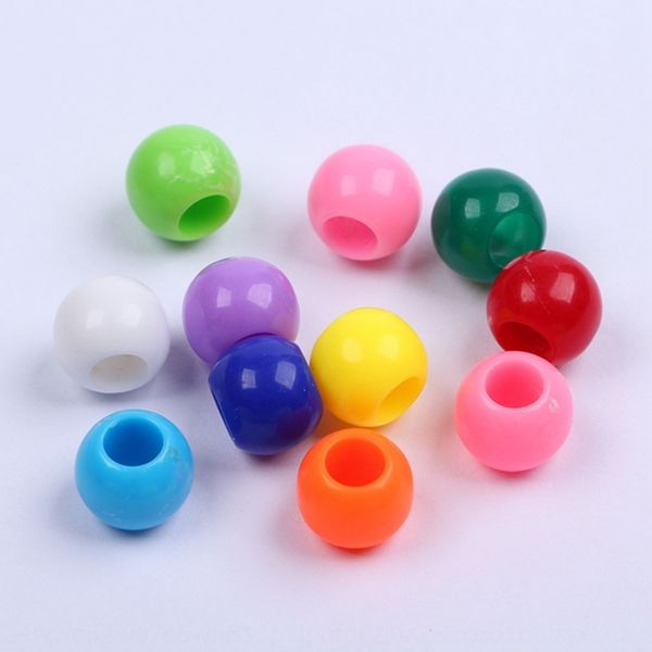

kbzyl 10mm acrylic big hole ball candy color scattered accessories early education beads kindergarten early education abacus beads accessori, Silver