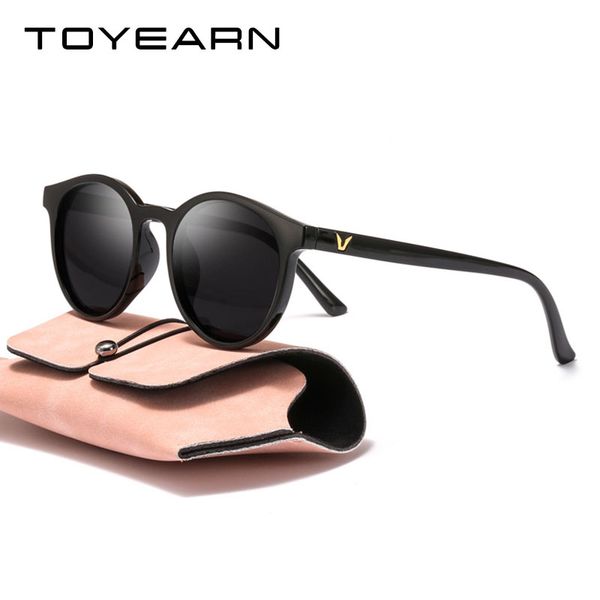 

toyearn 2020 new designer lady round sunglasses women men vintage candy colors fashion sun glasses for female, White;black