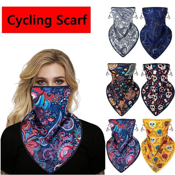 

2020 fashion multicolor cycling neck tube scarf snood biker face cover bandana ear loops neck gaiter camping hiking accessories, Black