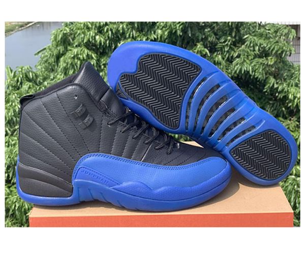 

12 game royal black high og men casual shoes flu game130690-014 with box