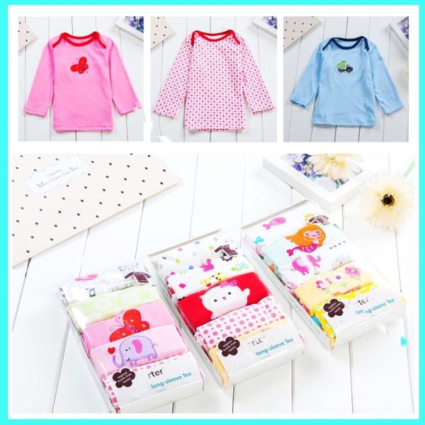 

carer envelope collar t-shir long sleeve tanned baby tong t xu children's base shirt autumn baby children's wear, Blue