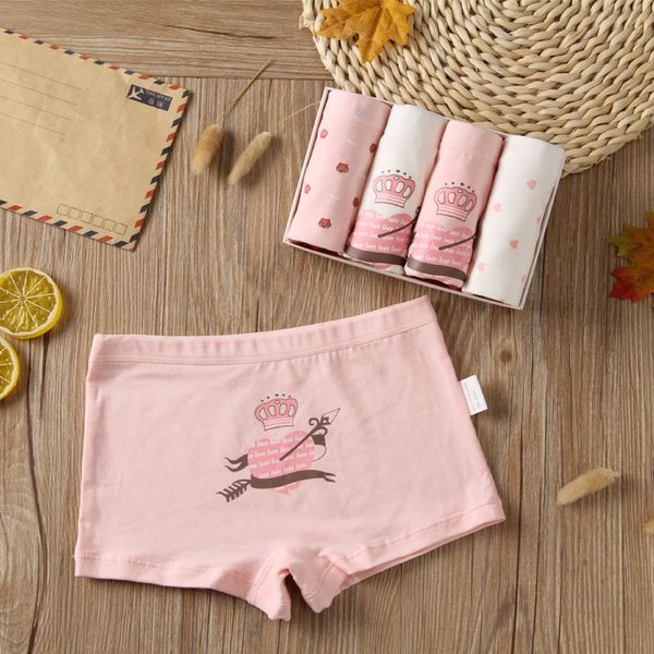 

4fnb1 girls' pure cotton boxer children's underwear small medium and large children's boxer class a shorts underwear underpan, Camo
