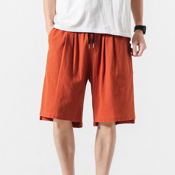 

puimentiua shorts men summer casual harem pants jogger pants fitness trousers linen loose short masculino short homme, White;black