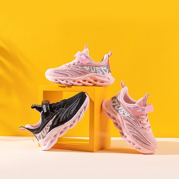 

breathable net girls sneakers, and children children's shoes autumn 2020 new children's sports shoes mesh stylish big children, Black
