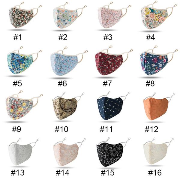

paisley adjustable sunshade face masks flower lace camouflage solid color designer face mask protective mask dust and haze breathable
