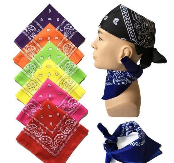 

sale 100% cotton lot dozen bandanas 12 pcs mixed colors scarf headband outdoor hand wrap for man women gd, Blue;gray