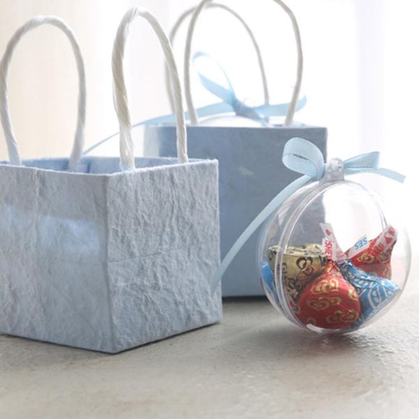 

creative gift bag wedding candy box and paper tote bag hollow ball guests gift box christening birthday chocolate wrapping