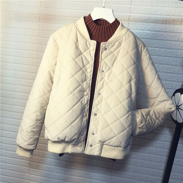

2020 winter women parkas female warm thicken short slim cotton jackets outwear fashion solid causal new boyfriend coats w376, Black