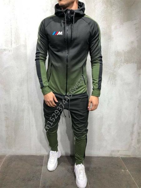 

2020 hooded tracksuit men set sporting for smile jacket+pants 2 pieces sweatshirt &pant racing suit ce
