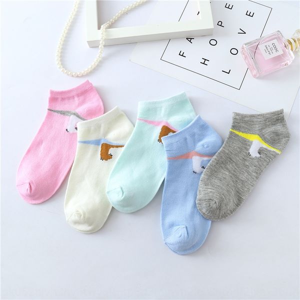 

autumn lady cute student cartoon breathable boat cotton shallow boat socks invisible cotton socks socks, Pink;yellow