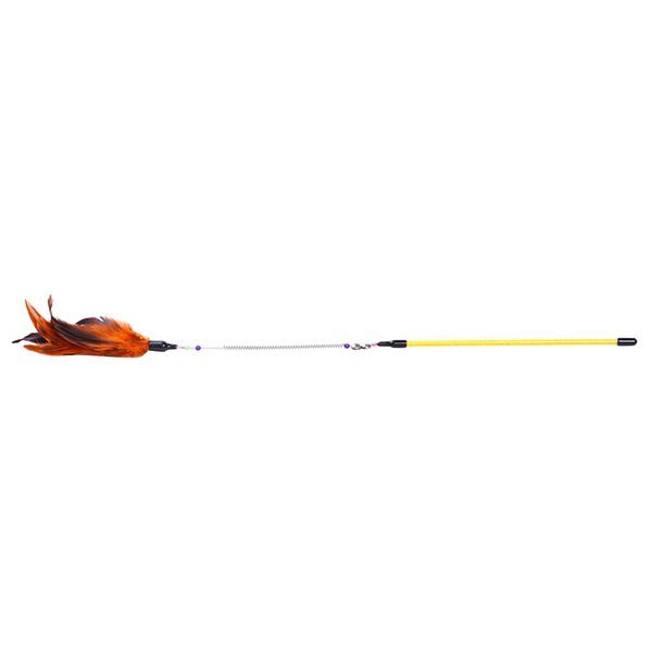 

feather teaser and exerciser for cat and kitten - cat toy interactive cat wand