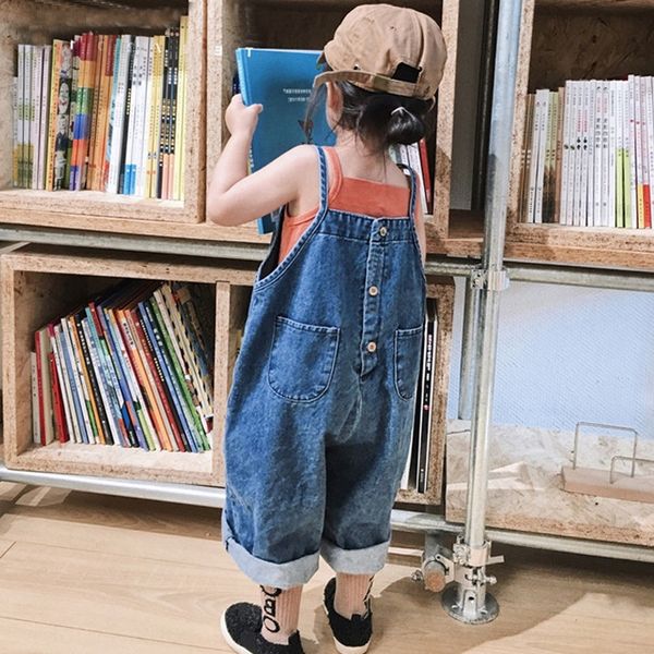 

e2ndh baby korean style denim clothes crawler crawler belt children's 20 new clothes men's and women's children's pants, Blue