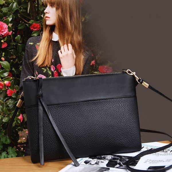 

ladies zipper hand bags pu leather small black handbags for plain women fashion tassle flap bags female envelope shoulder bag