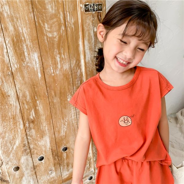 

oetli children's 2020 summer new suits for boys girls pant suits for boys and girls ' and girls' casual cartoon printing suit
