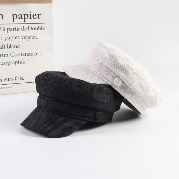 

cotton and linen painter's beret men's and women's navy all-match painter octagonal hat beret octagonal hat british trendsett, Blue;gray