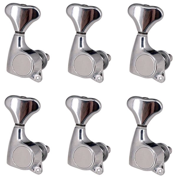 

1 pack right-handed electric guitar tuning pegs sealed-gear silver 6r diy