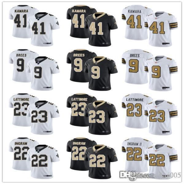 

mens womens youth new orleans saints 9 drew brees 41 alvin kamara 22 mark ingram 23 marshon lattimore custom football jerseys, Black;red