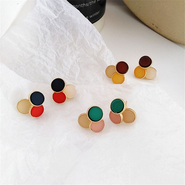 

delicate metal earrings geometric fashion earrings fashion beautiful and colorful color matching wholesale jewelry, Silver