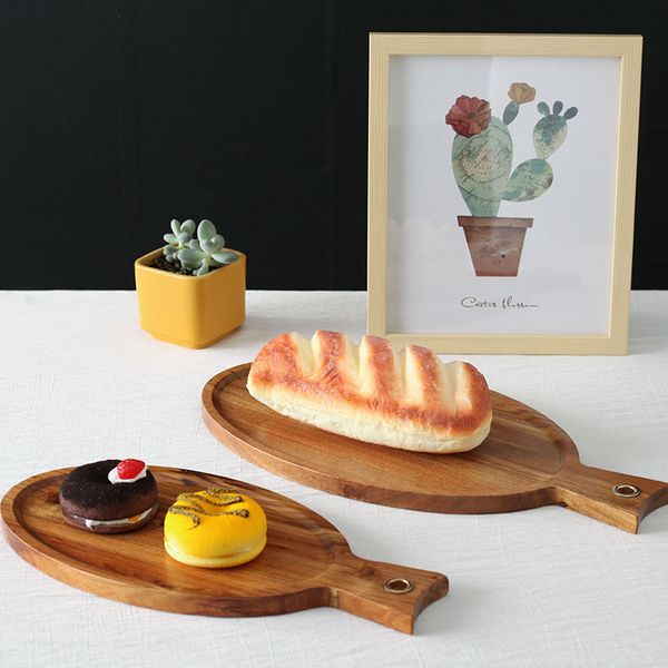 

acacia wood shaped ужин тарелка закуска фрукты сушеные фрукты твердые древесины ручной работы суши чай лоток десертная тарелка торт блюда