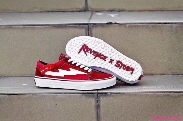 

revenge x storm mens canvas shoes skateboarding shoes old skool kanye low 3colors fashion womens casual shoes eur 36-44, Black;green