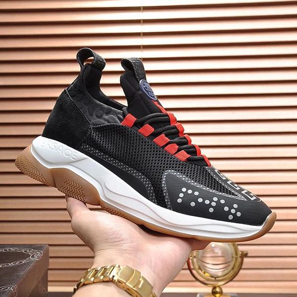 

cross chainer sneakers mens shoes fashion male sports comfortable running luxury shoes low plus size lace -up casual men shoes drop ship, Black