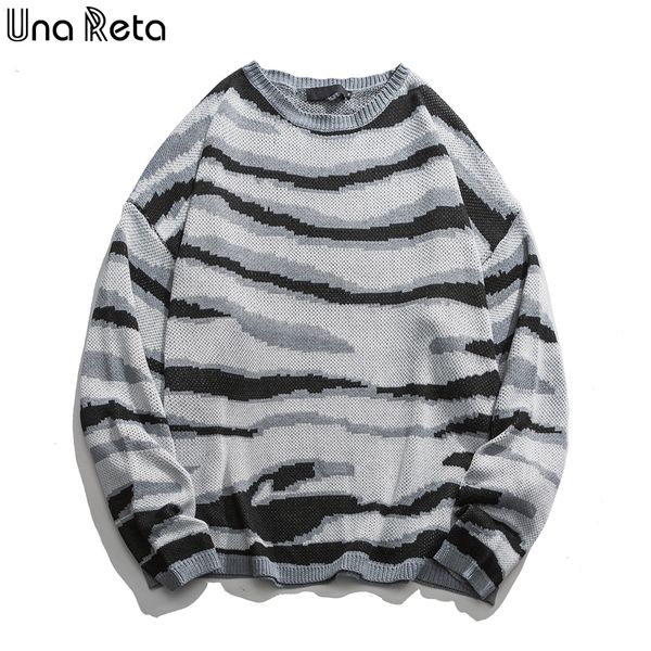 

men's sweaters una reta sweater men streetwear clothing zebra print pullover pull homme patchwork vintage couple, White;black