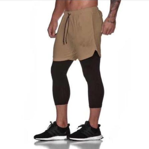 

running shorts men's brand quick drying sport gyms fitness bodybuilding workout built-in pockets short pants men, Black;blue